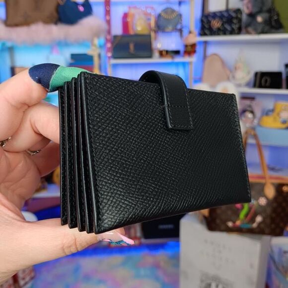New in Box Celine Black Pebble Leather Multi Card Slot Holder Wallet Fullset - Picture 5 of 10